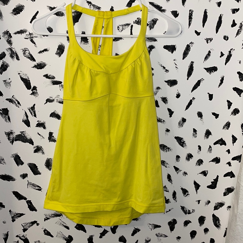 Lululemon y2k yellow halter top baby tee athletic wear